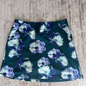 Lady Hagen - Green with Purple and Green Florals - Golf Skort